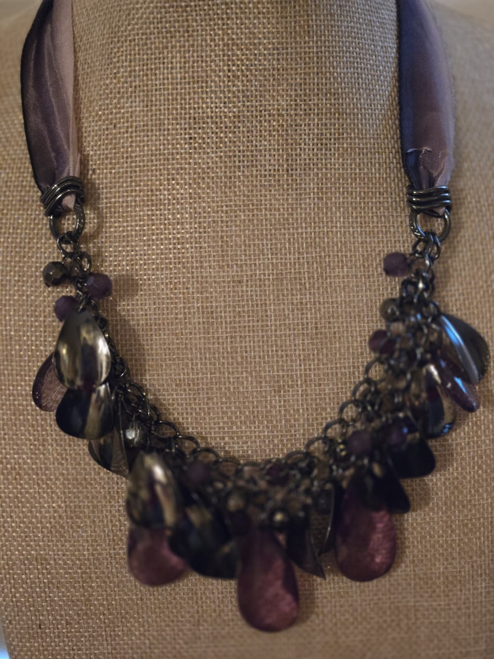 Purple Statement Teardrop Necklace - Fashion Brand